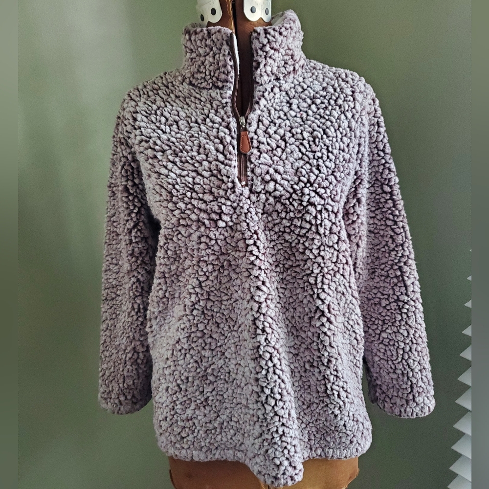 Girls Size LARGE (10/12) Brown Shaggy Fleece